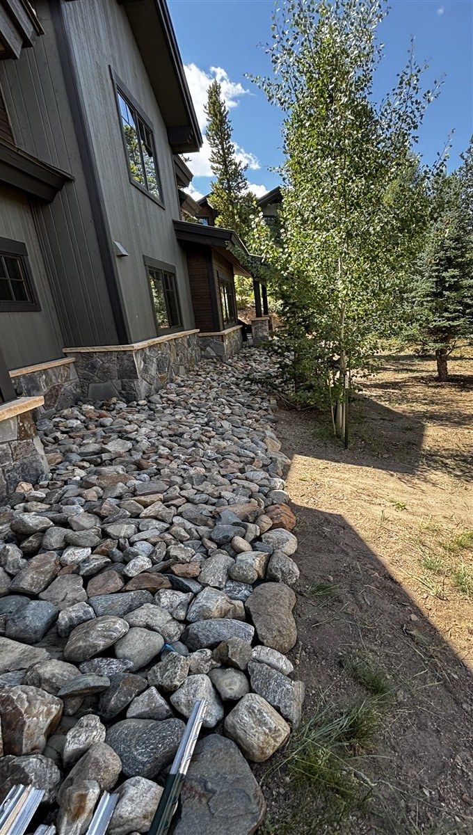 After landscaping work — Summit County, Colorado